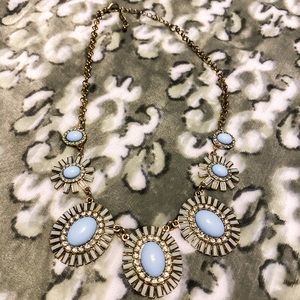 J Crew statement light blue  necklace